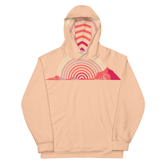 Mountain Range (Pinks) hoodie - front