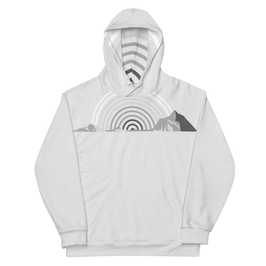 Mountain range (monochrome) hoodie - front