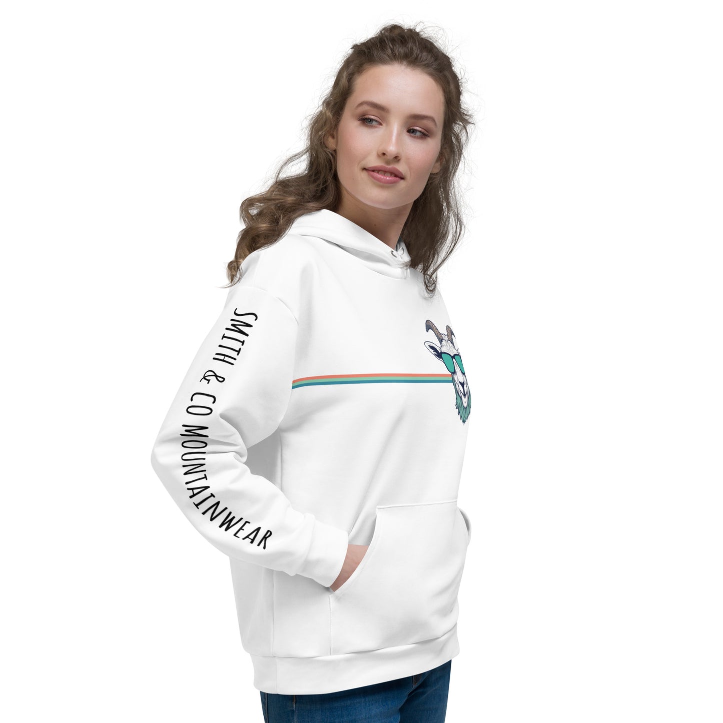 Chill Goat Smith & Co Hoodie - white right