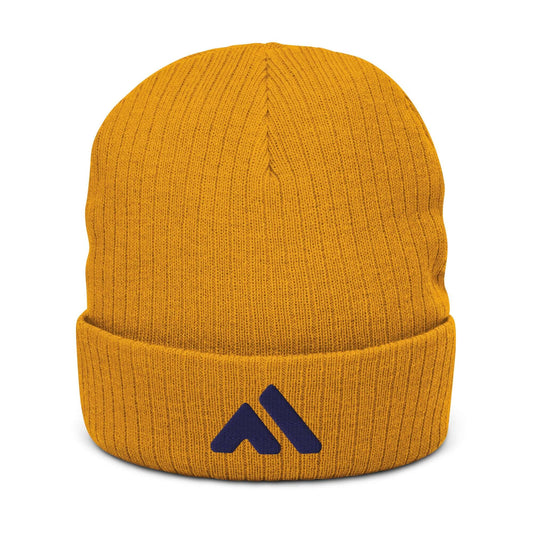 Mountain VIBE ribbed knit beanie - mustard