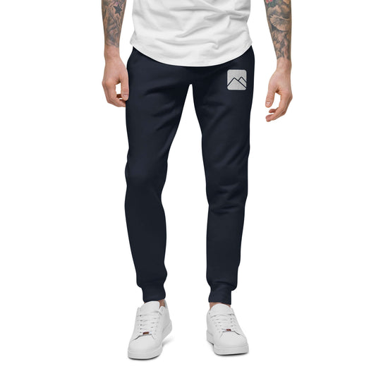 Mountain Square logo fleece joggers - navy