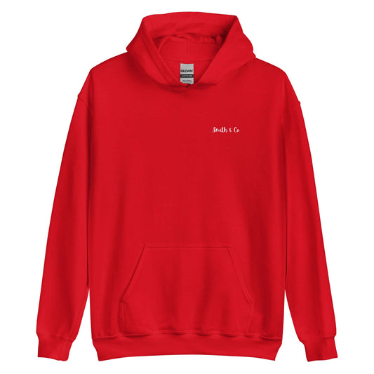 Smith & Co mountainwear hoodie - red front