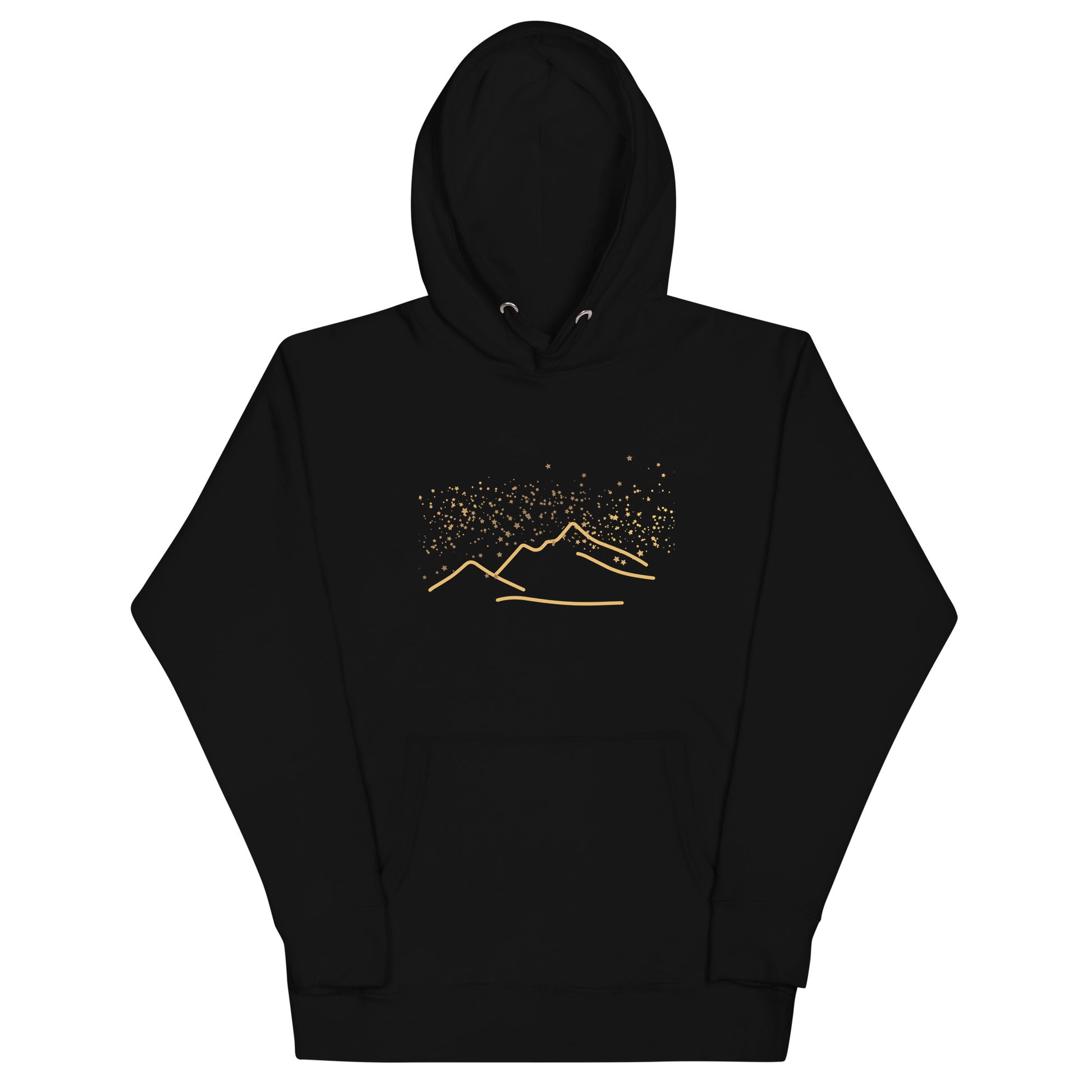 Starry Mountains hoodie, black