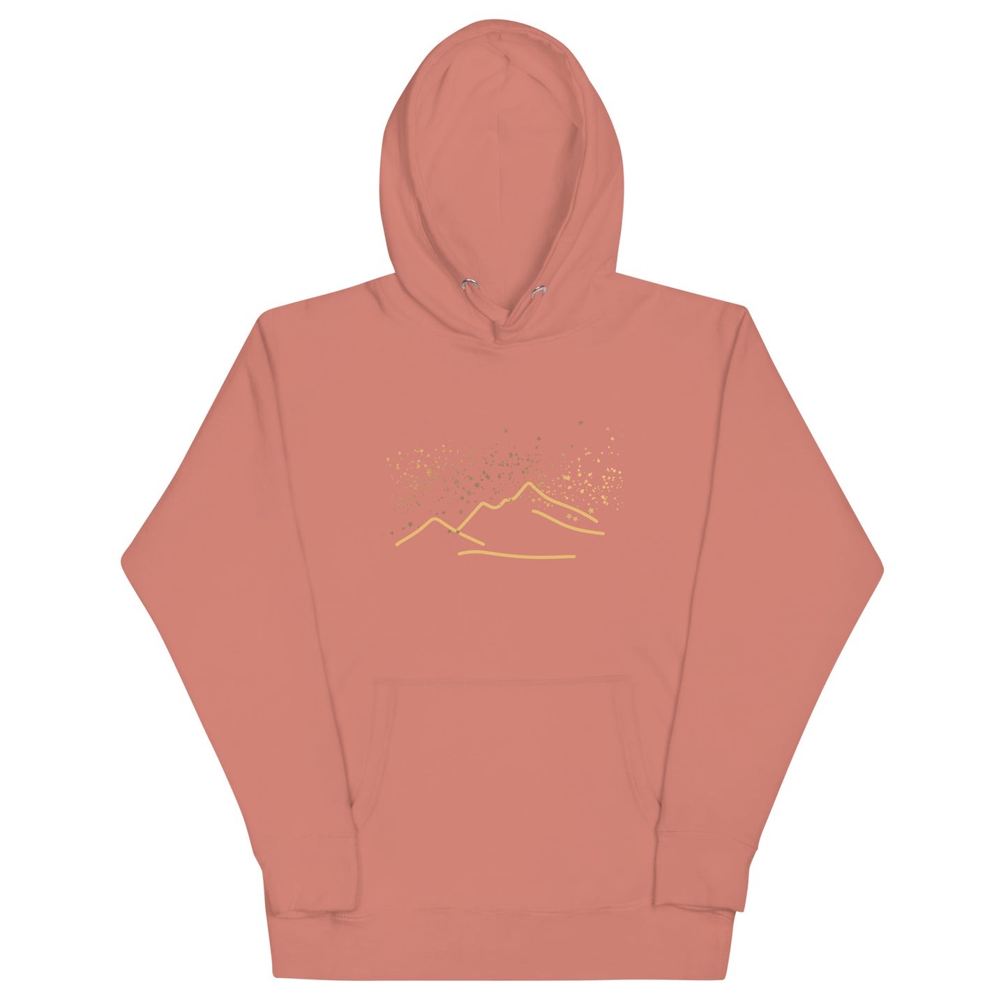 Starry Mountains hoodie, dusty rose