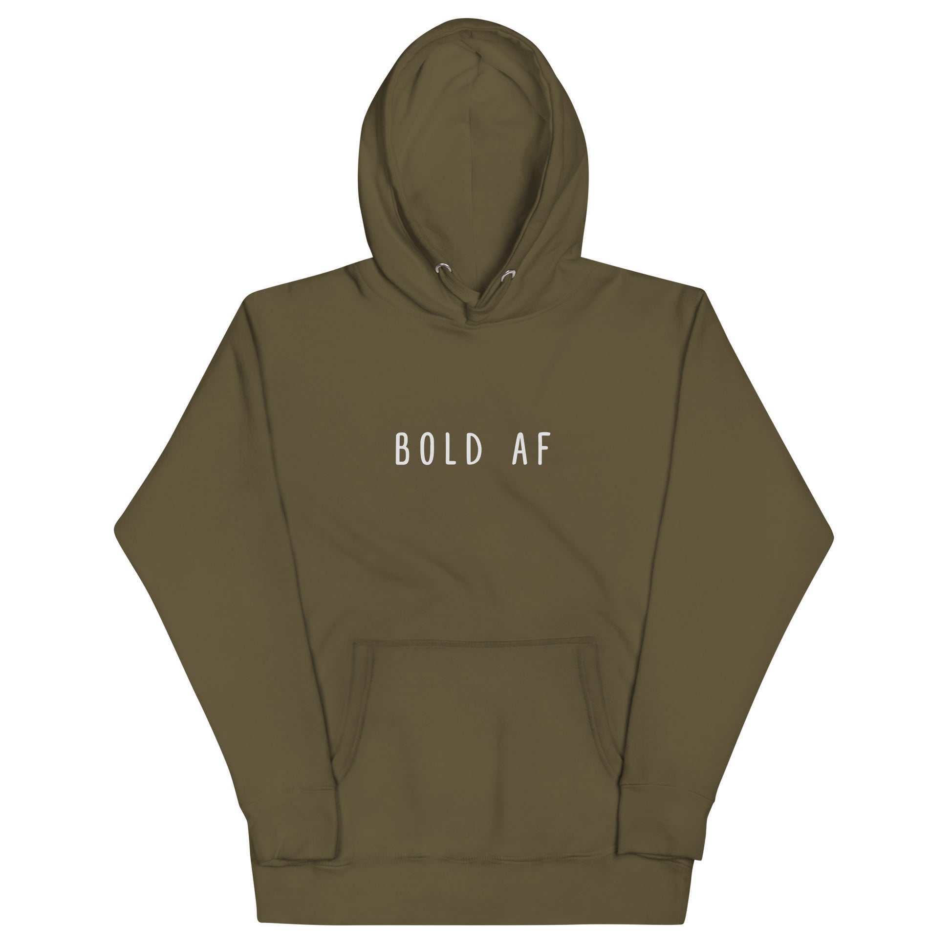 Bold AF hoodie - olive green