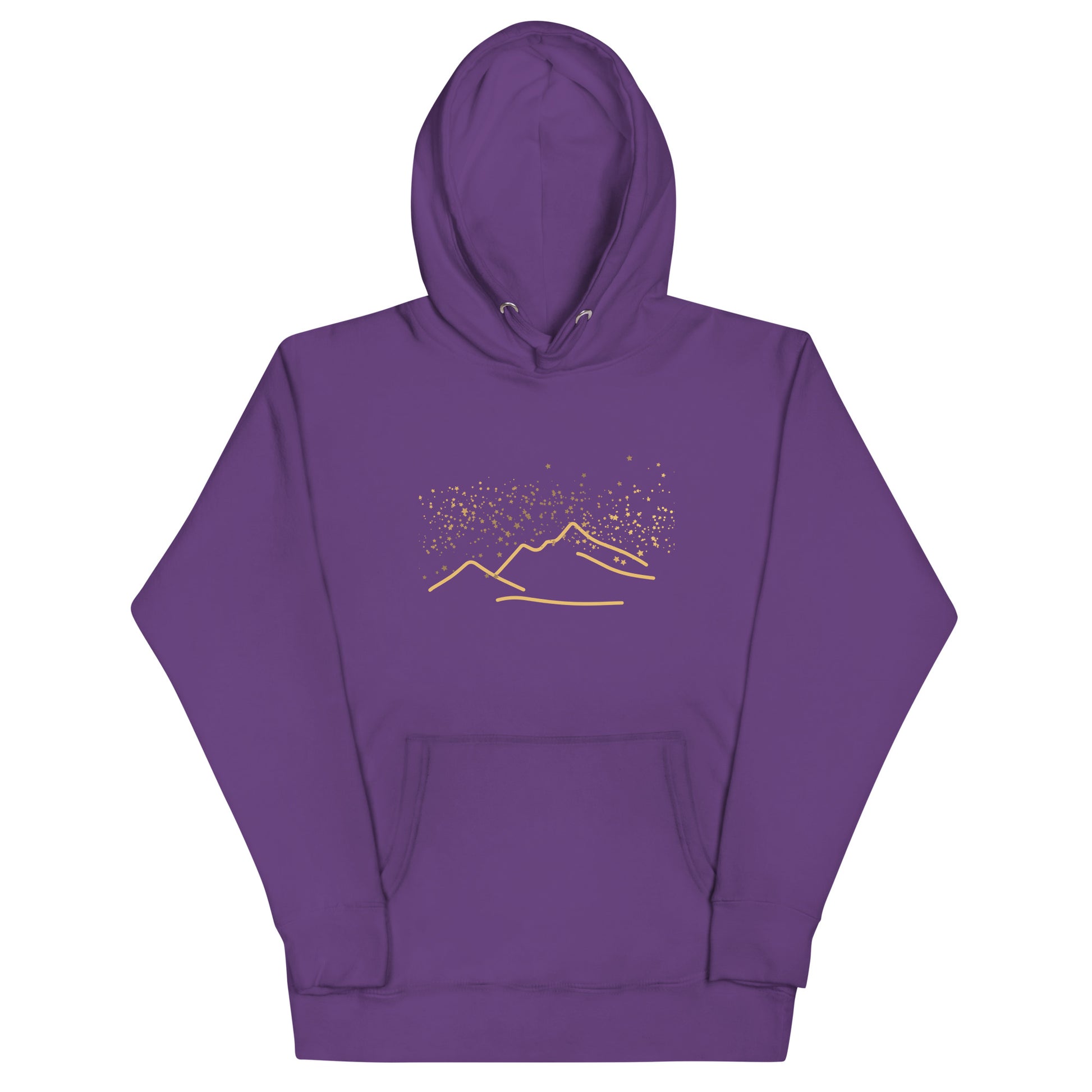 Starry Mountains hoodie, purple