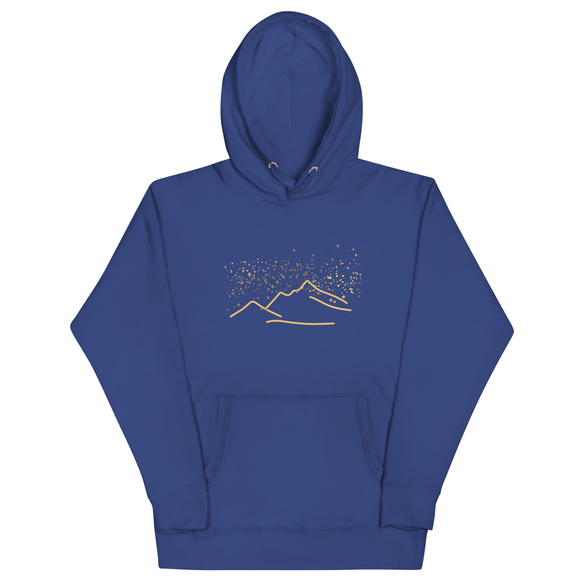 Starry Mountains hoodie, royal blue