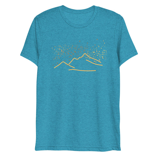 Starry Mountains T-shirt - aqua triblend