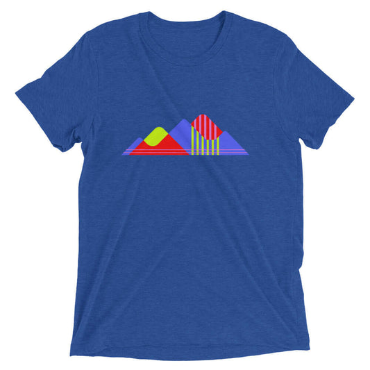 Vivid Mountains logo t-shirt - royal triblend