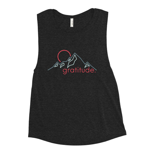 Gratitude (Mountains Graphic) Muscle Tank