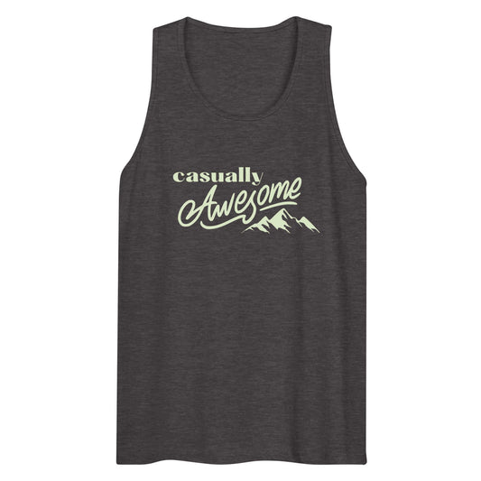 Casually Awesome tank top, charcoal heather