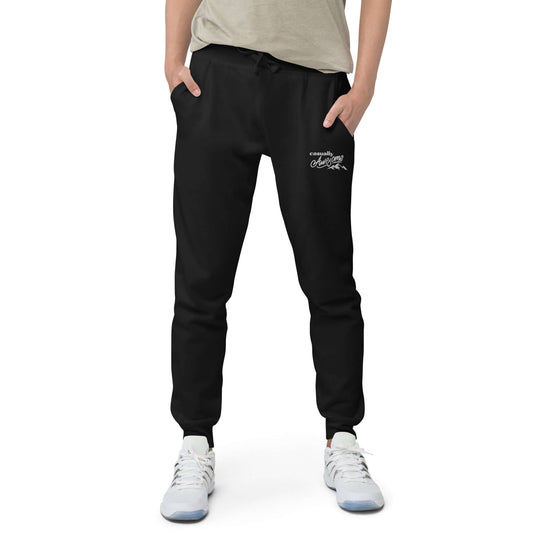 casually awesome fleece joggers, black