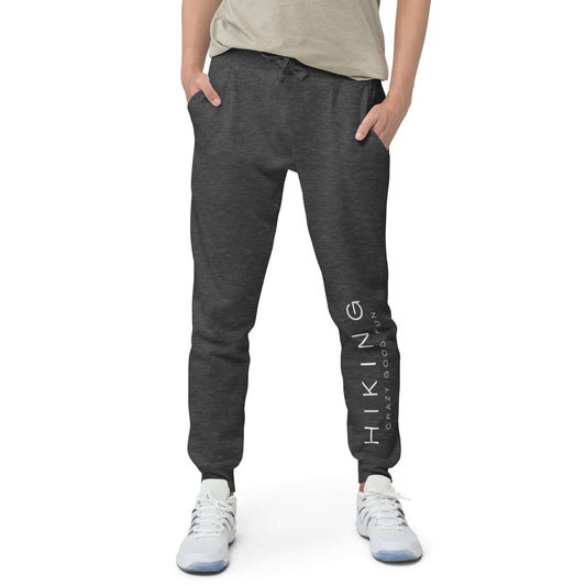 hiking crazy good fun joggers, charcoal heather