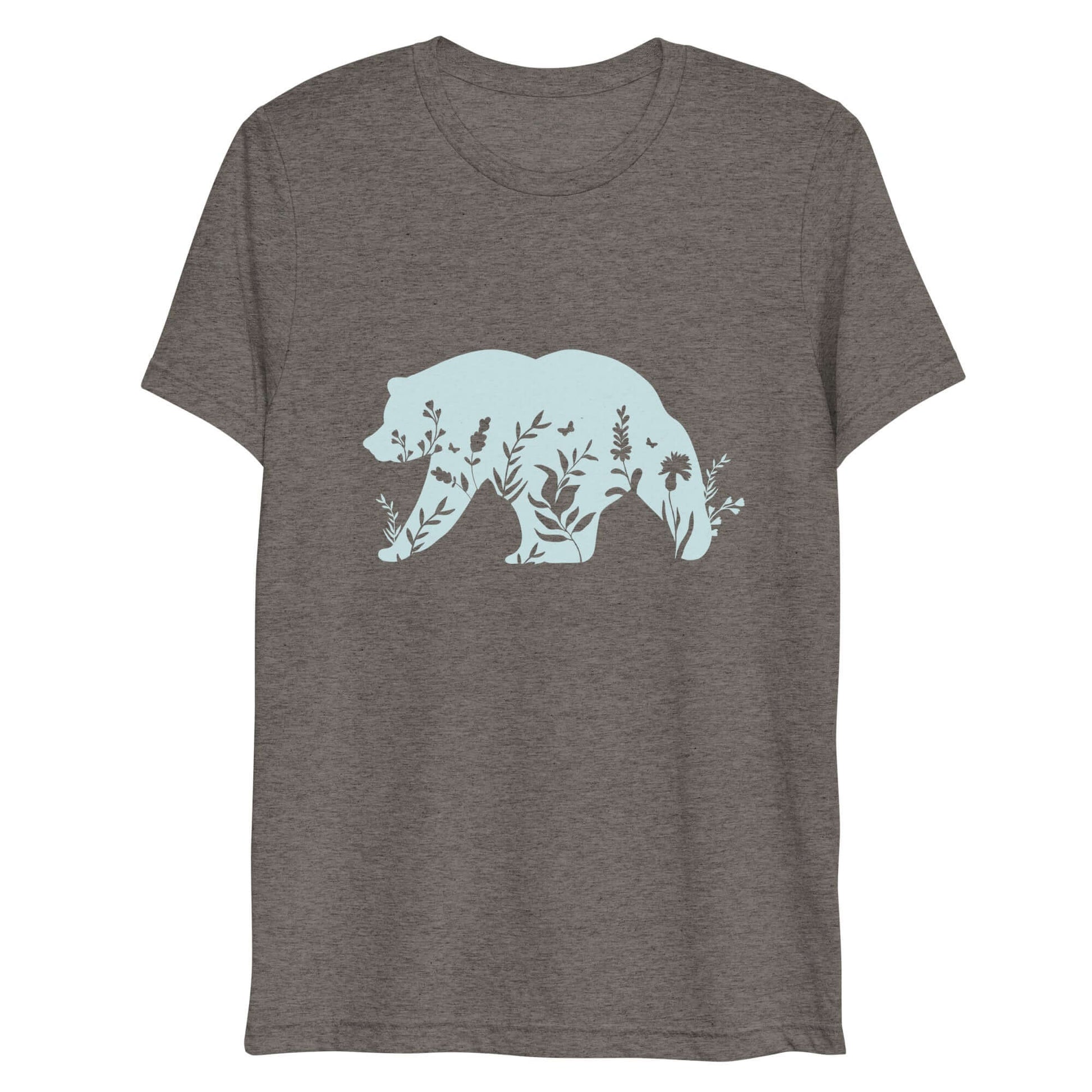 wildflower bear t-shirt, grey triblend