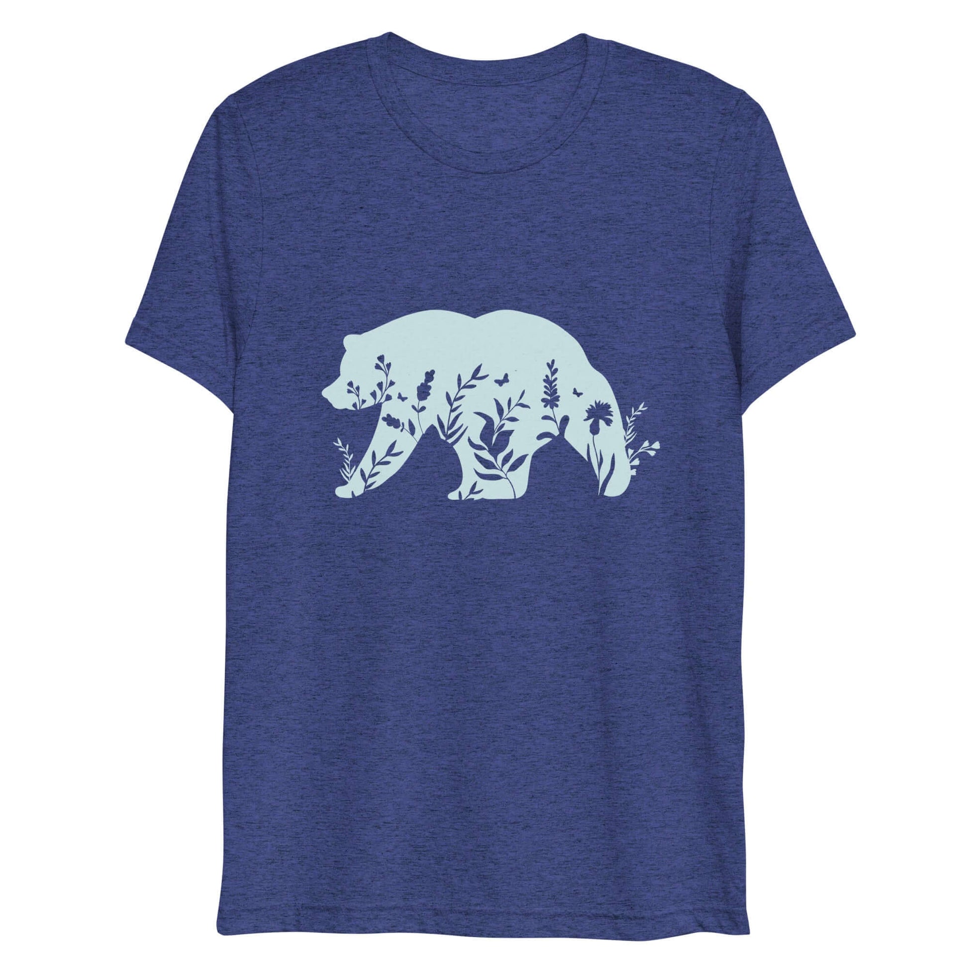 wildflower bear t-shirt, navy triblend